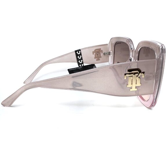 True Religion Women\'s Square Sunglasses Oversized Pink Gold Designer Glam Y2K main image 8